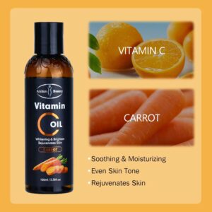 Huile Éclaircissante Corps & Visage à la Vitamine C - Papaye Carotte Curcuma
